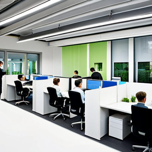 Home 15 Innovation Hub**
"A bustling startup hub in Berlin, Germany. Engineers and designers, fully clothed in professional attire, are collaborating on a futuristic green technology project. The office is modern and filled with natural light, showcasing advanced computer workstations and prototypes. Safe for work, appropriate content, perfect anatomy, correct proportions, well-formed hands, professional, family-friendly, fully clothed, modest clothing. High-resolution, professional photography."
**